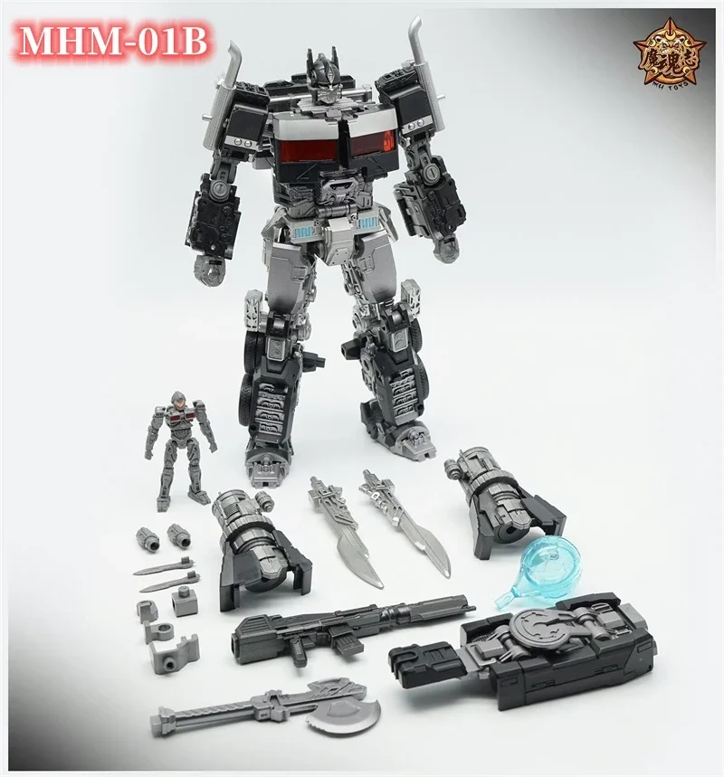 W magazynie! MHZ TOYS transformacja MHM-01B MHM01B czarny OP COMMANDER 20CM KO SS102 SS-102 figurka Robot zabawki