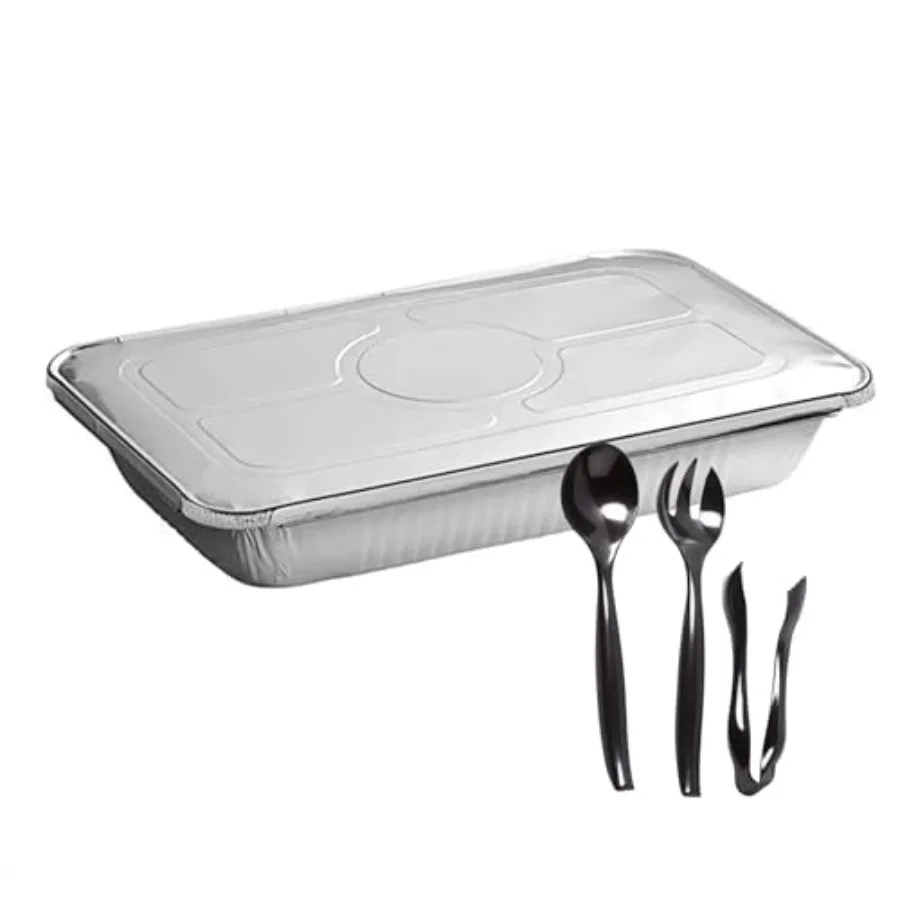 

Aluminum Pans Trays Full Size Disposable Containers - 21x13 Inch Deep 20 Pack With Aluminum Lids Recyclable Pans Trays for Cook