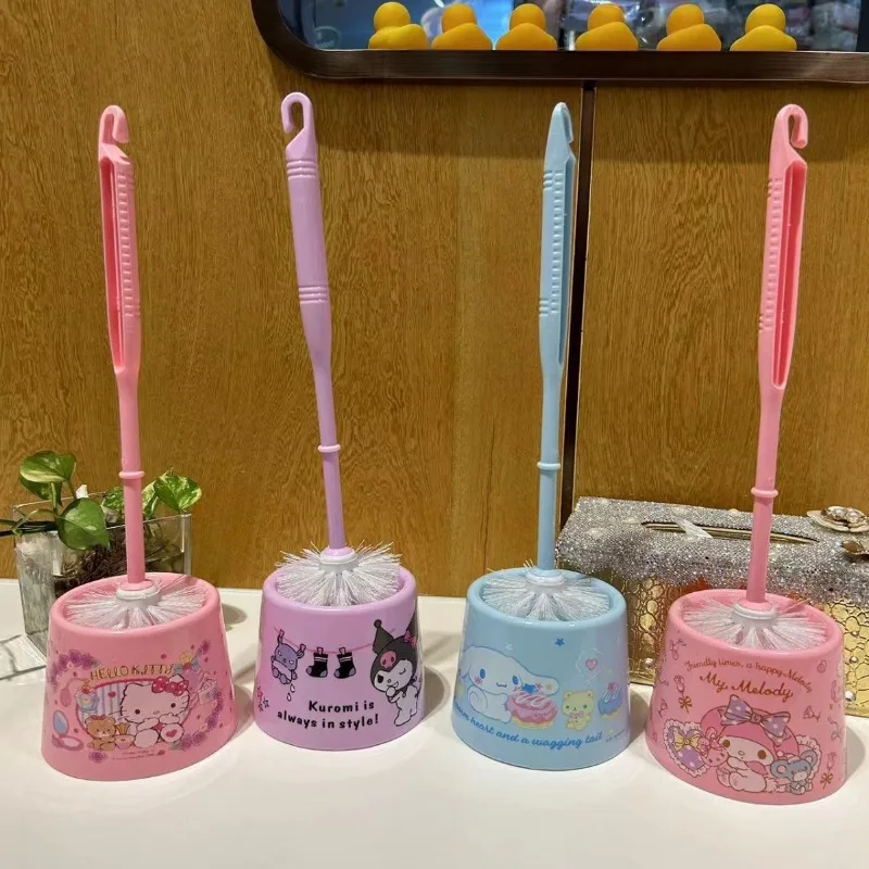 Hello Kitty Cartoon Printed Toilet Brush with Strong Cleaning Power Durable Material Easy To Dry Wholesale of Women Products