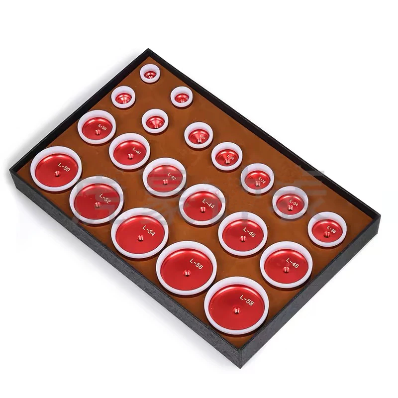 

20PCS High Quality case clamp Red deepening aluminum laminated film for watch repair tool Used with pressure gauge cover machine