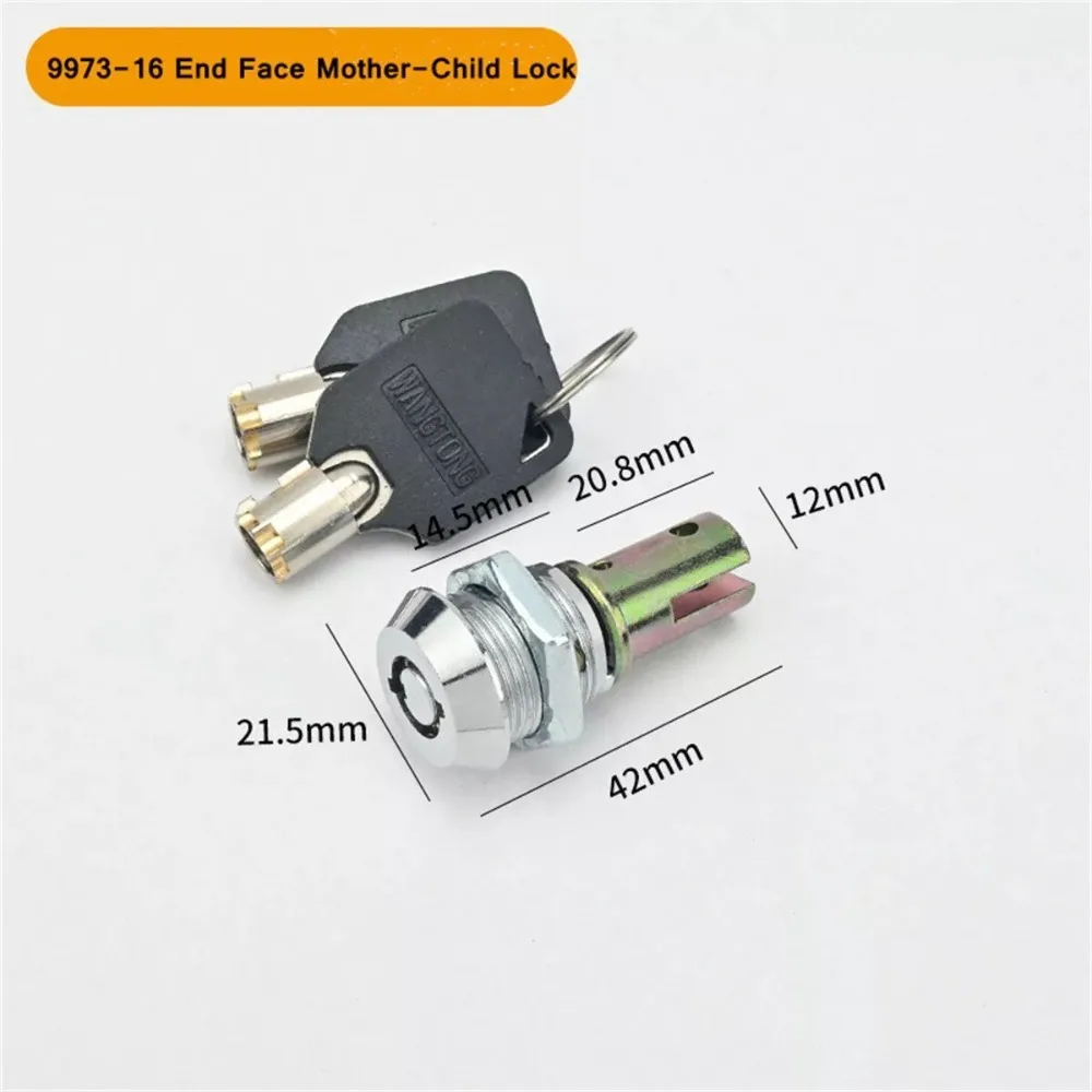 New Iron Cabinet Insert Linkage Toolbox Lock Durable 180° Rotation Unlocking Drawer Lock Alloy Portable File Cabinet Lock