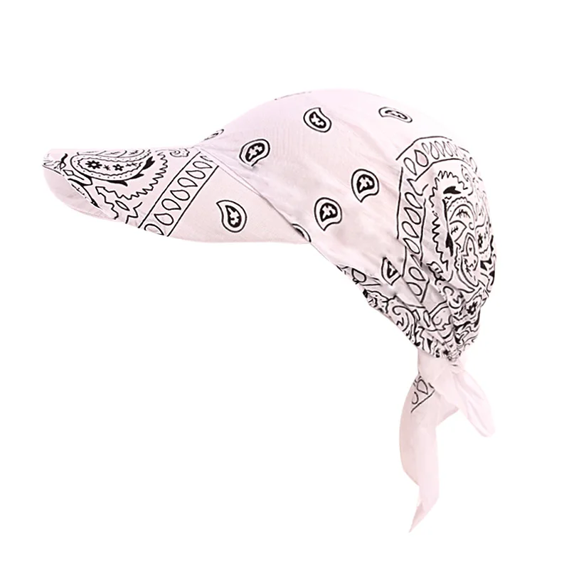 Fashion Cotton Paisley Pattern Square Hat Visor Bandana Cap Amoeba Turban Headscarf Hat Hip Pop Cool Hat Outdoor Sunshade Hat