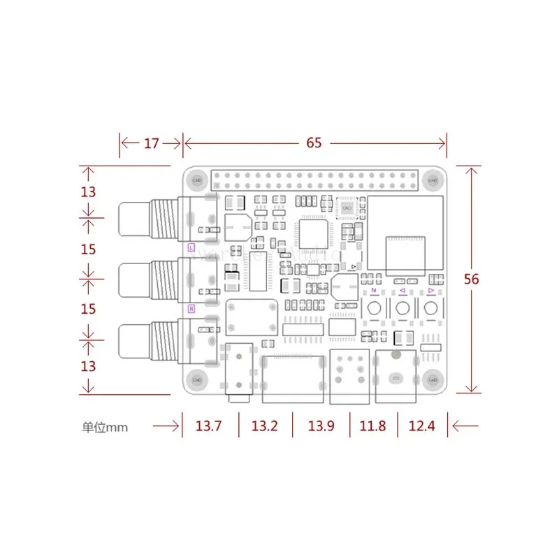 Nvarcher HIFI DAC Decoder Raspberry Pi Coaxial Fiber Optic I2S Digital Sound Card 384KHz 32Bit