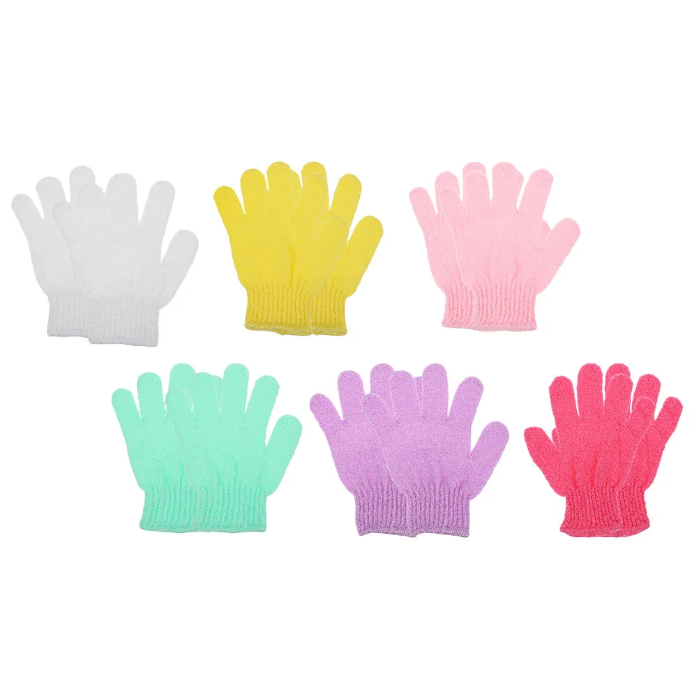 10 Pcs Scrubber Exfoliating Gloves Home Shower Safe Bathing Towels Depth 18X135X1CM Body Scrubbers Back Colorful