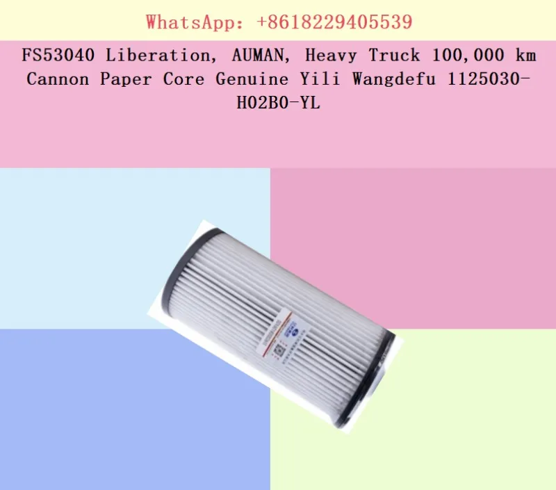 FS53040 Liberation, AUMAN, Heavy Truck 100,000 km Cannon Paper Core Genuine Yili Wangdefu 1125030-H02B0-YL
