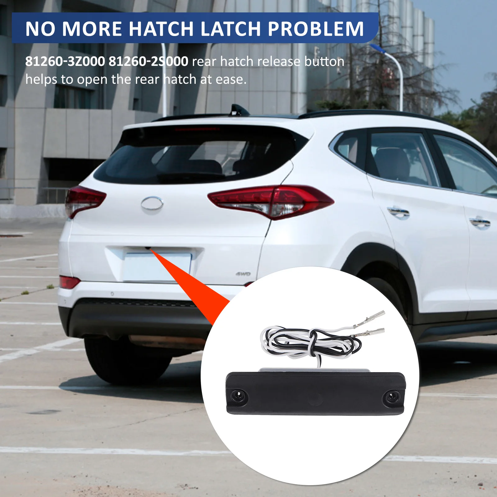 

81260-2S000 Rear Trunk Opening Button Boot Release Switch Tailgate 812602S000 For Hyundai Ix35 Santa Fe MK3 for Kia Sportage Mk3