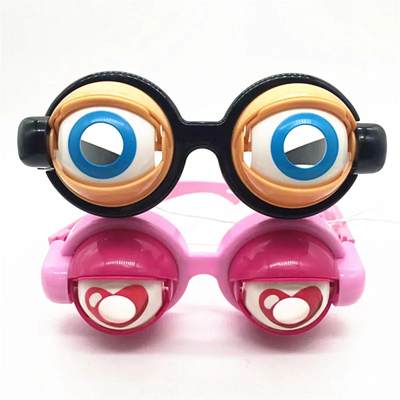 Hot selling crazy eye toys with unique creativity, funny props, glasses, pull wires that blink, children's funny glasses