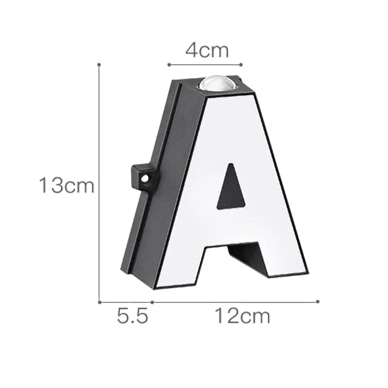 Applique murale LED étanche conforme à la norme IP65, 26 lettres décoratives, 110/220V