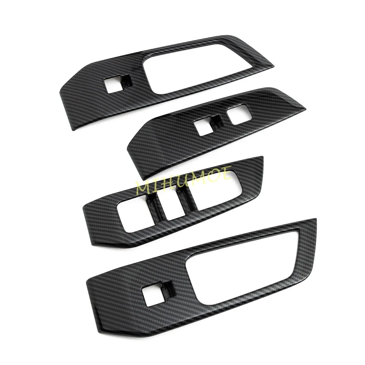 ل 2024 2025 تويوتا جراند هايلاندر ألياف الكربون نافذة السيارة الداخلية التبديل رفع غطاء لوحة الزخارف LHD #2