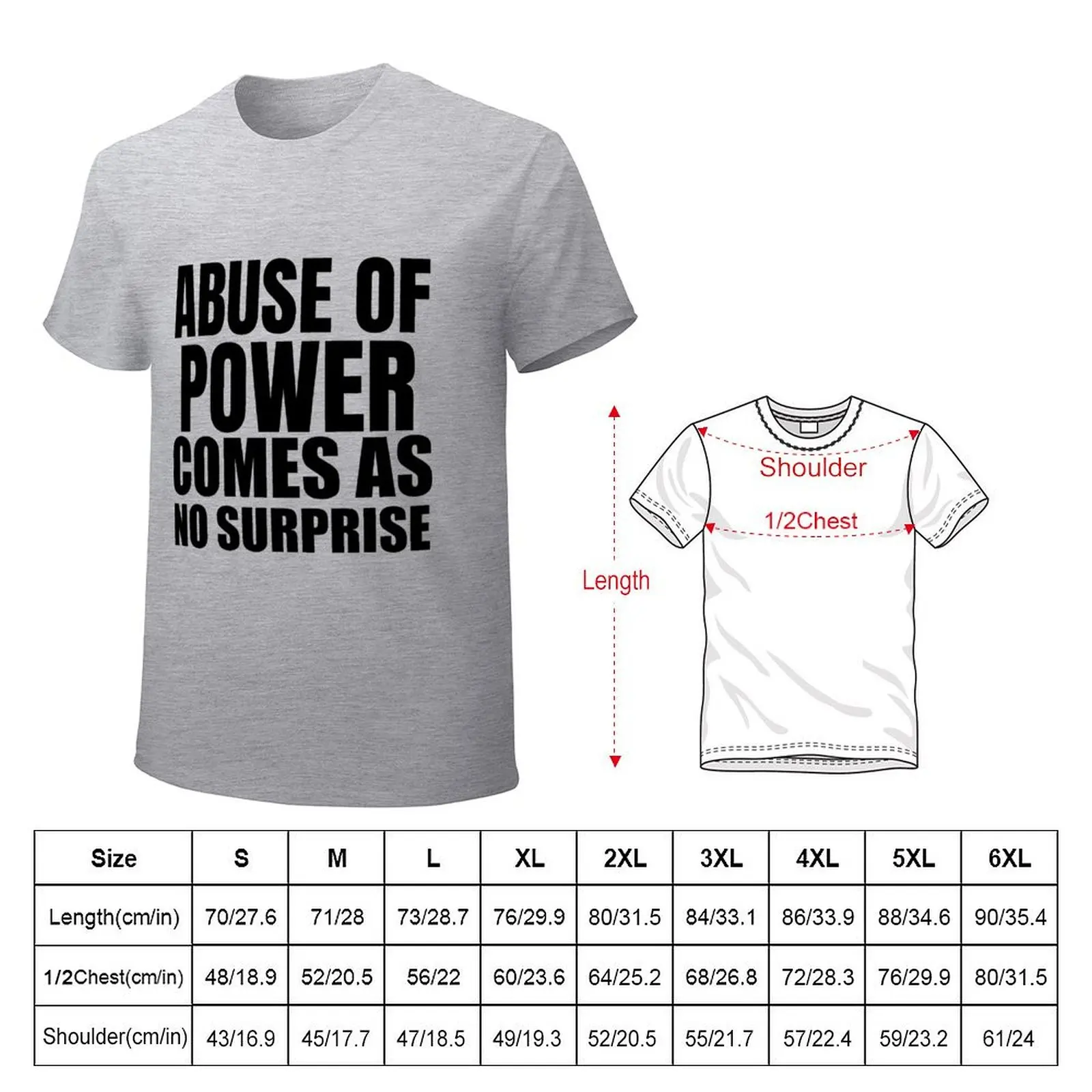 Abuse Of Power Comes As No Surprise T-Shirt summer clothes oversizeds men workout shirt