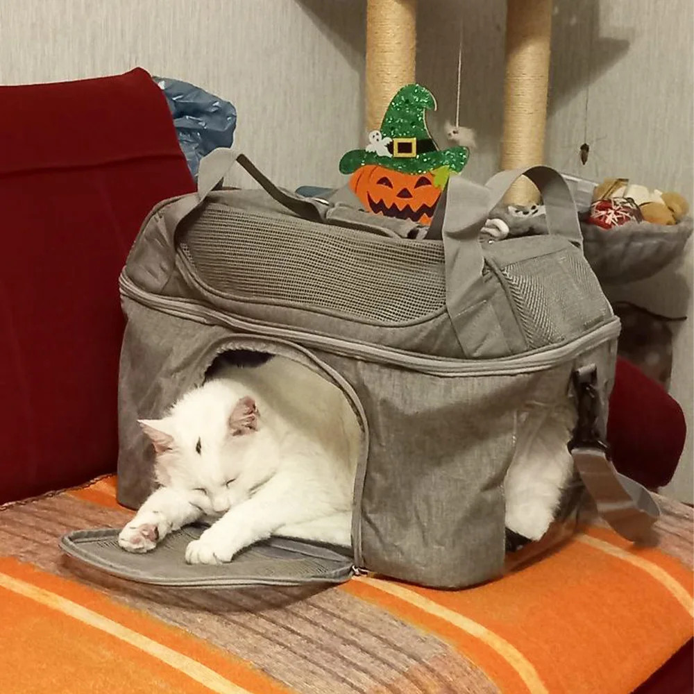 

Pet Backpack Carrier Breathable 2-in-1 Pet Travel Bag & Car Seat Bed for Small Dogs Puppies & Cats Portable & Comfortable Bag