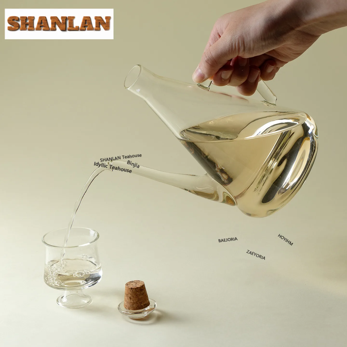 525ml Ice Jade High Borosilicate Glass Triangle Teapot Japanese Tea Infuser Pot Tea Maker Kettle With Filter Tea Ceremony Gift
