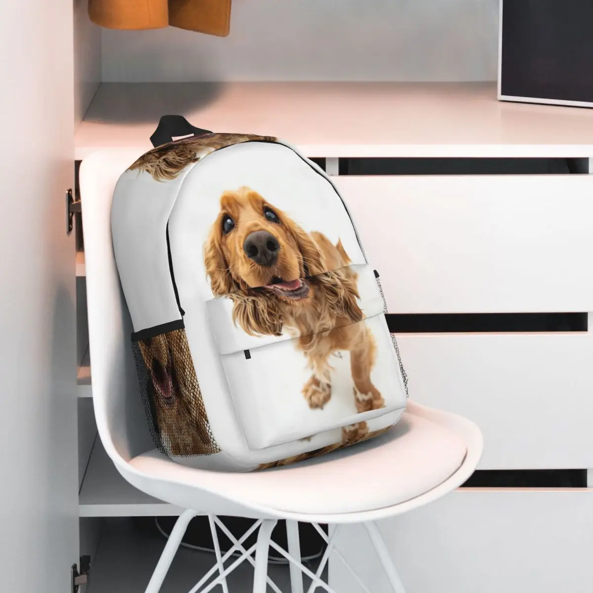 Tail Wagging Wisdom Nurturing Your Cocker Spaniel Spirit Backpack Hot Sale Daypack Boys Girls BookBag Shoulder Bags School Bag