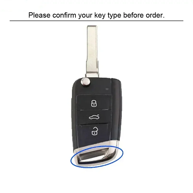 

Styling Mouldings Car Sticker For VOLKSWAGEN VW 3 Buttons Fashion Zinc Alloy Car Flip Key Cover Case For VW Volkswagen Passat 20