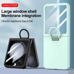 Hot Skin Feel Glass Case for Samsung Galaxy Z Flip 7 FE 6 5 5G Fold business Fashion Cover Anti-knock Cases for Flip5 Flip6