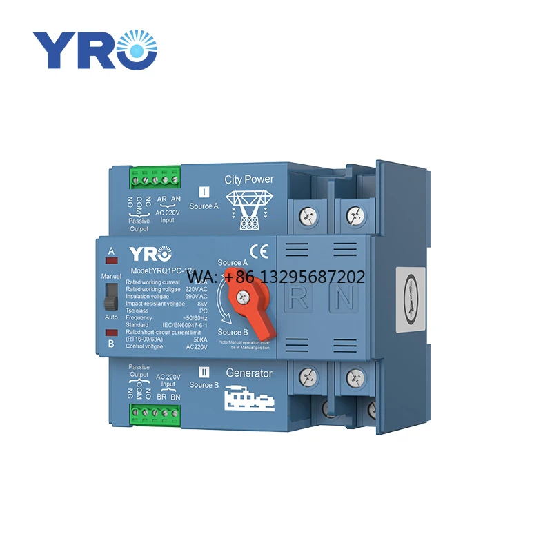 

Sunshine 2 Pole Quality ATS 220V Dual Power Automatic Transfer Switch for Generator Automatischer Netzumschalter