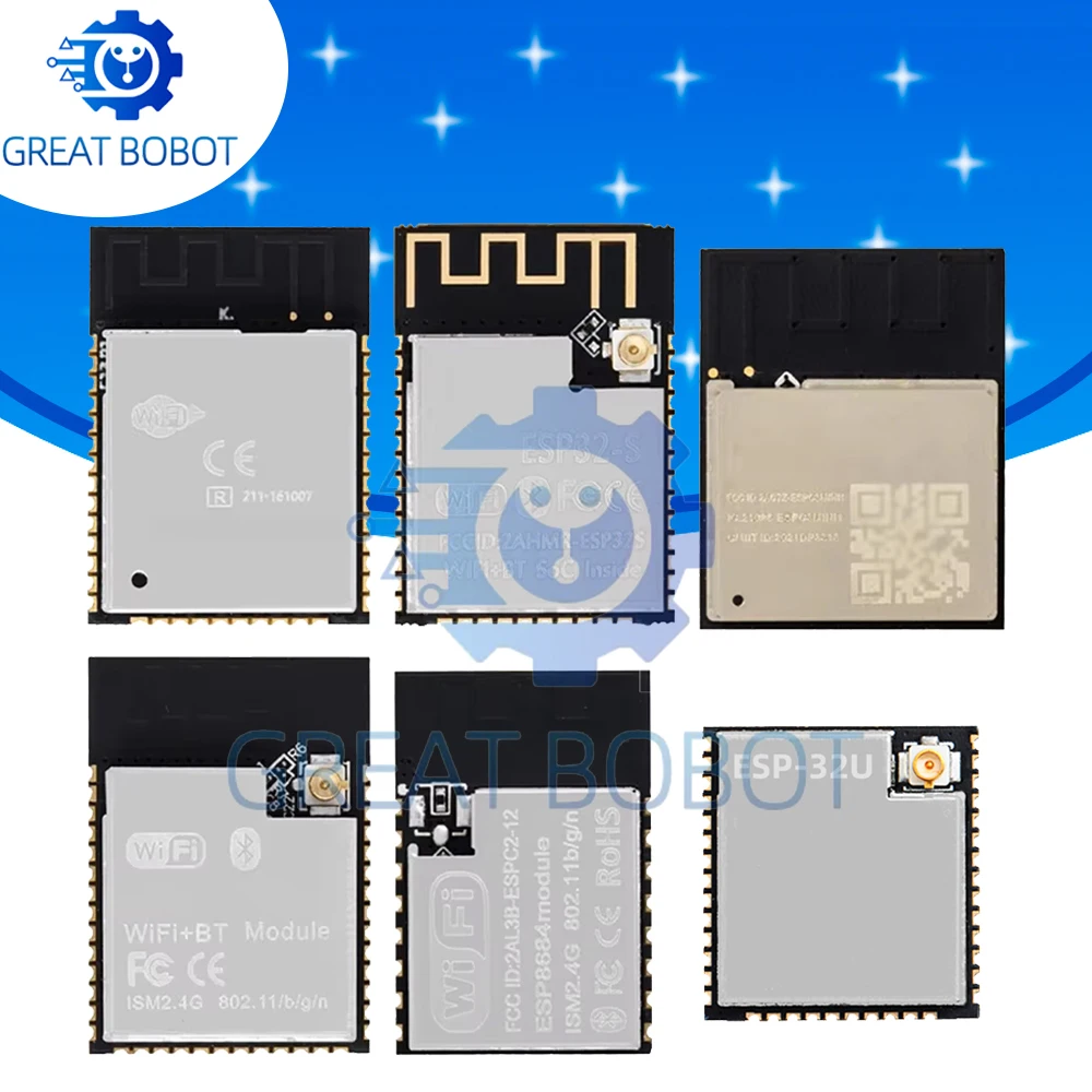 ESP32 ESP-32 Wireless Module ESP-32U ESP32-S ESP-32 ESP-32S ESP32-C2 ESPC2-12  ESP32-S3-N16R8 Dual-core WiFi& Bluetooth-compatib