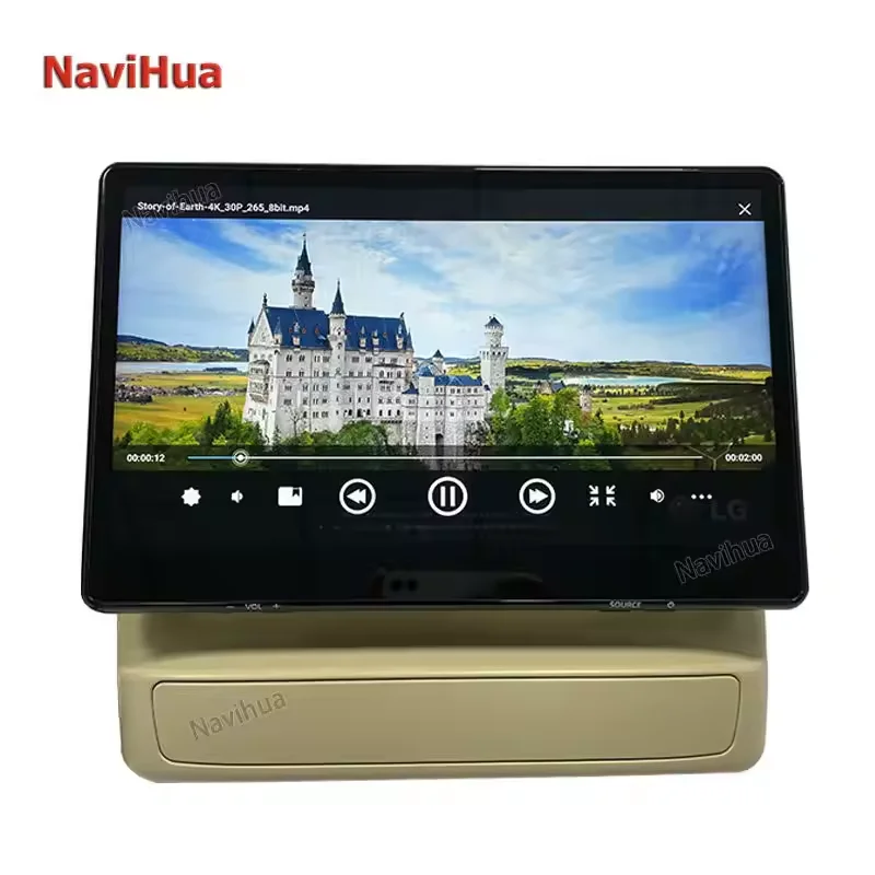 14 Inch Touch Screen Multimedia Android Car Headrest Monitor For Toyota Land Cruiser LC200 LC300 Rear Seat Entertainment Upgrade