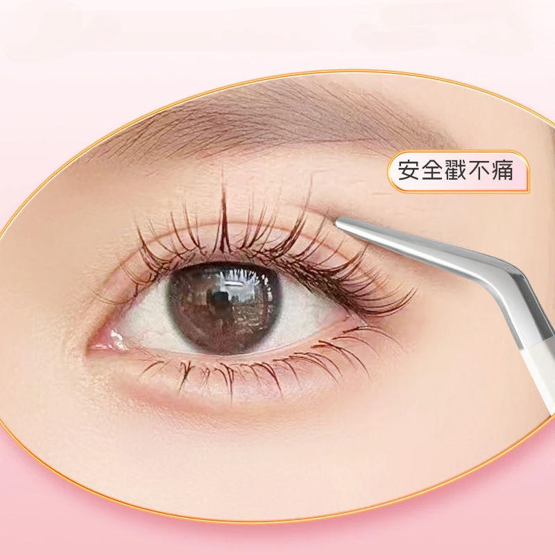 Pinzas de peine para pestañas, pinzas de extensión de pestañas profesionales antiestáticas no magnéticas de acero inoxidable, herramientas de maquillaje, 1 ud.