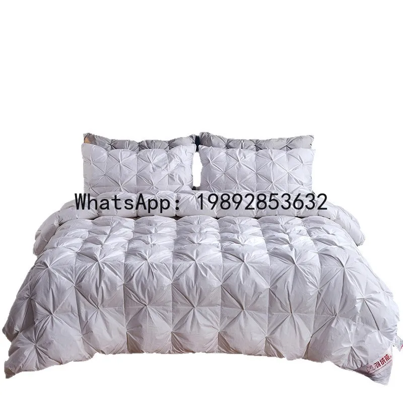 

Пуховое одеяло PYJ Home Textiles 100S из 100% хлопка, утолщенное зимнее одеяло с наполнителем из белого гусиного пуха, чисто хлопковый наполнитель.