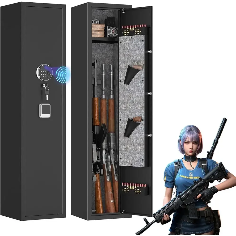 

Rile Gun Sae, Gun saes or Riles Pistols and Shotguns, Eic Locking Quick AccLong Gun Cabinet with Removable Storage Shel/Adjustab