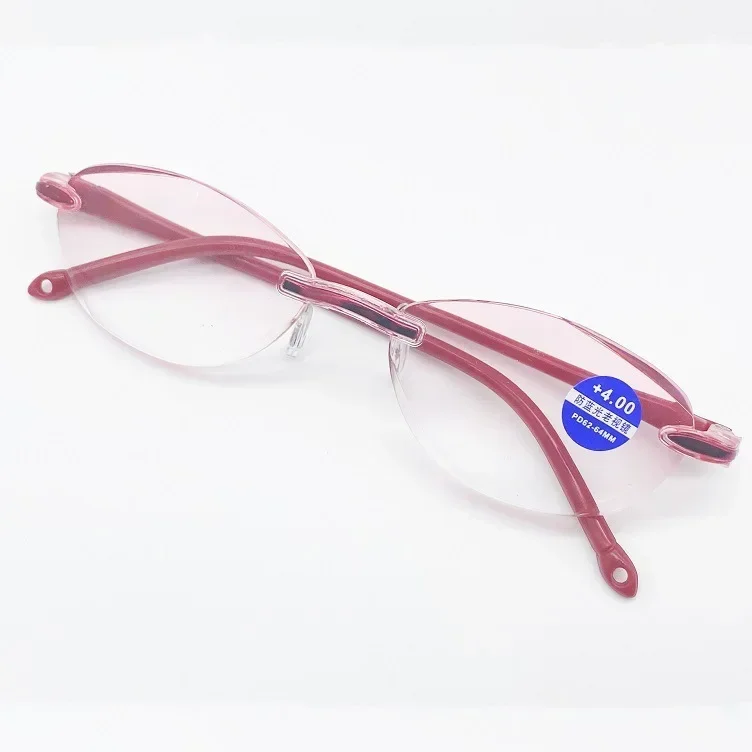 Luxury Blue Light Blocking Reading Glasses Women Men Cutting Frame Presbyopia Eyeglasses HD Lens Farsighted Prescription Eyewear