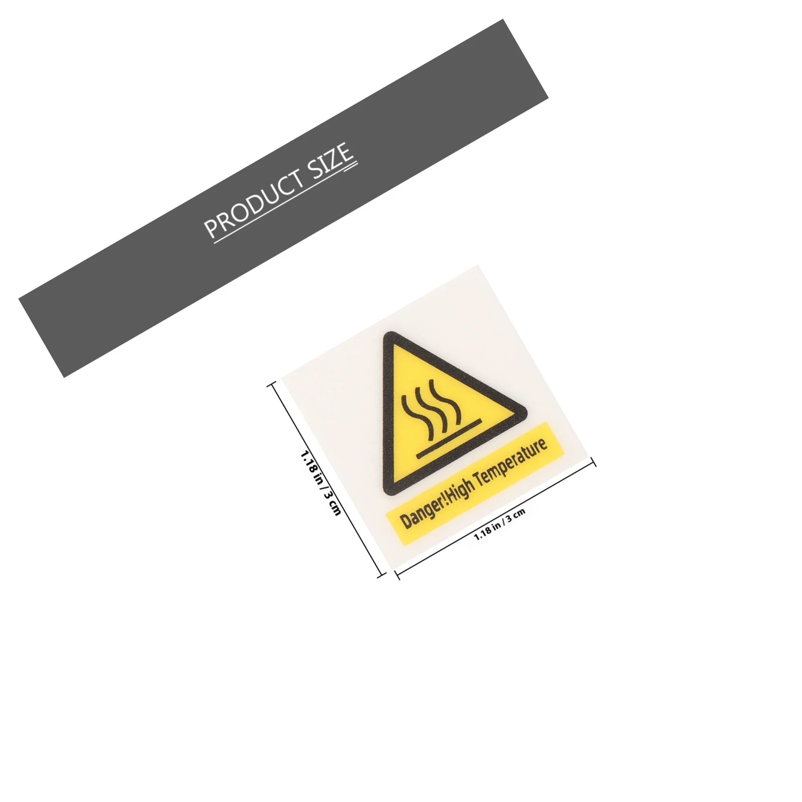 10pcs High Temperature Caution Decal Hot Surface Warning Sticker Strong Adhesive Pc Material For Equipment Safety Sign