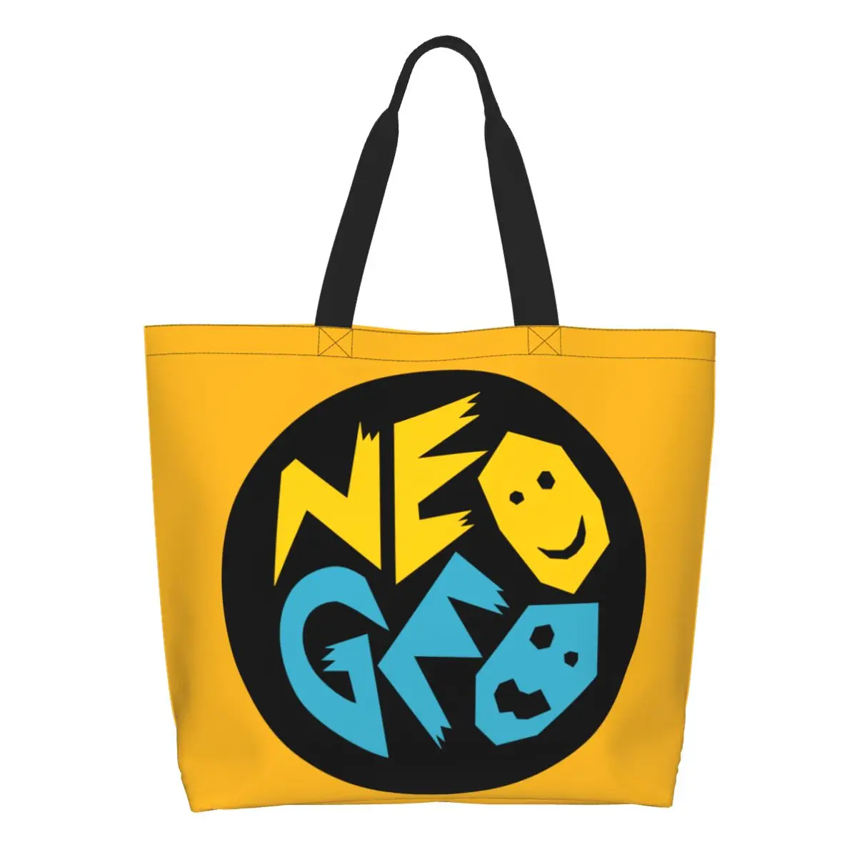 Neogeo Arcade sacchetti della spesa della spesa Kawaii stampa tela Shopper Tote borsa a tracolla borsa portatile di grande capacità