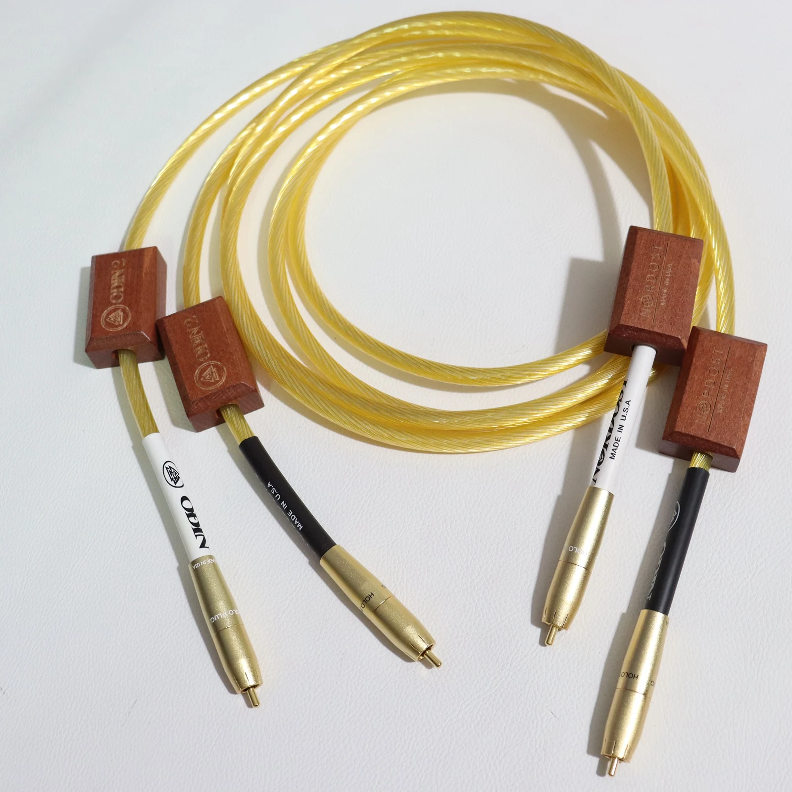 Cavi HOLO RCA originali di riferimento Supreme Gold Cavi di interconnessione di grado audiofilo per amplificatori e lettori CD