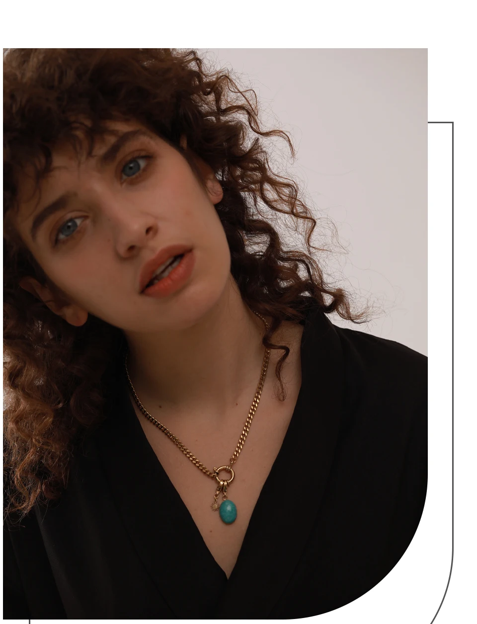 Yhpup Edelstahl Blauer Naturstein Sternkette Kragen Halskette Wasserdichter Schmuck Zarter Charm Collier für Frauen – Detail 5