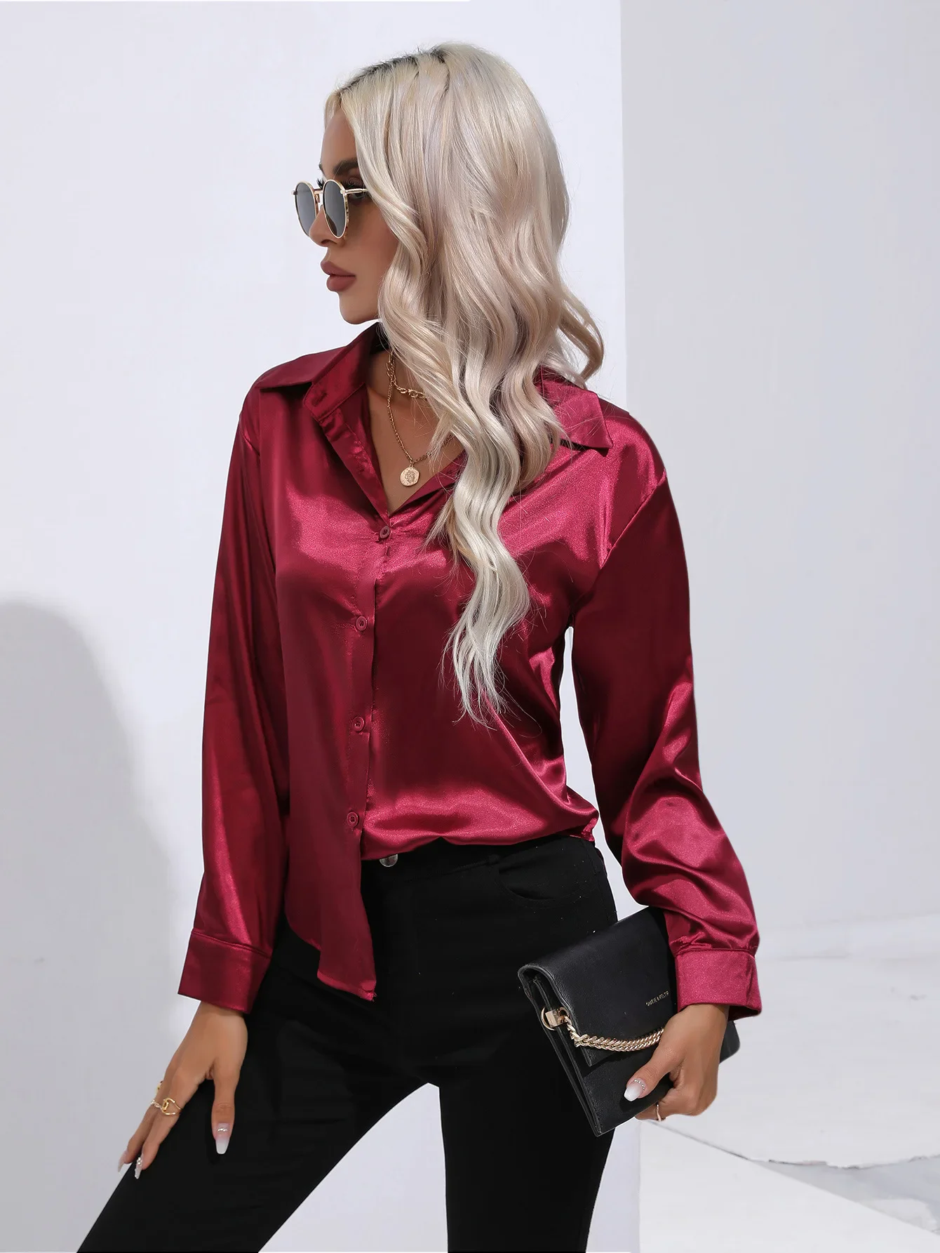 Japanese And Korean Fashion Design Long Sleeve Slim Blue Women Blouses And Tops Elegant Embroidered Stripes Printed Basic Shirt