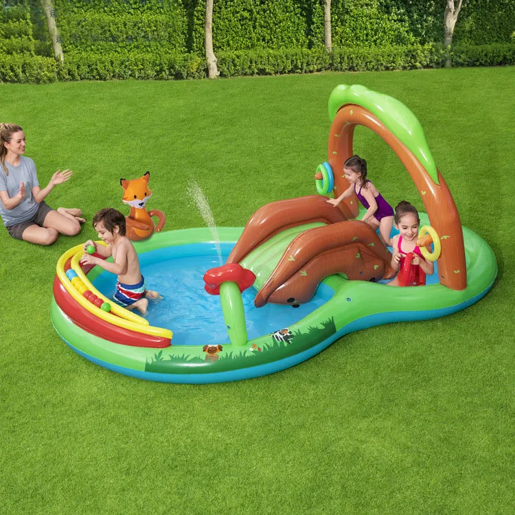 Inflatable Pool Children Play Center Water Toys Pad Floating Baby Seat Swimming Pool Splash Water Pool Outdoor Courtyard