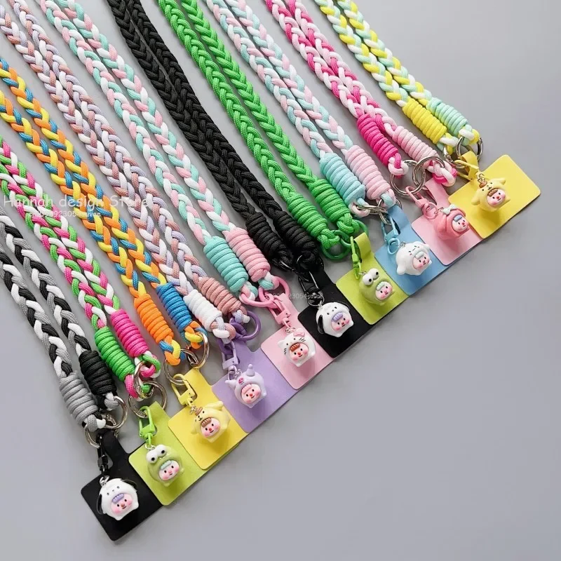 Creative Cartoon Mobile Phone Universal Lanyard Crossbody Long Rope Lanyard Rope Cartoon Decorative Pendant Accessories