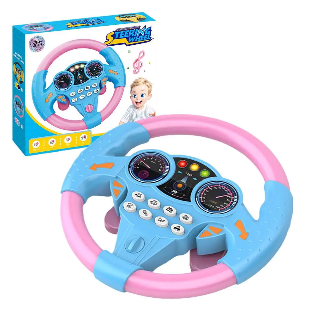 Electric Simulation Steering Wheel Toy With Light And Model Vocal Sound Simulation Toy Children's Steering Educational Whee T1A0