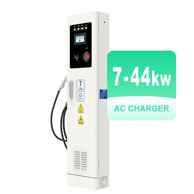 Double Guns Ocpp Gbt Electric Car Charging Station Ac Level2 Charger Floorstand Type1 22kw Ev Charger with Load Balance