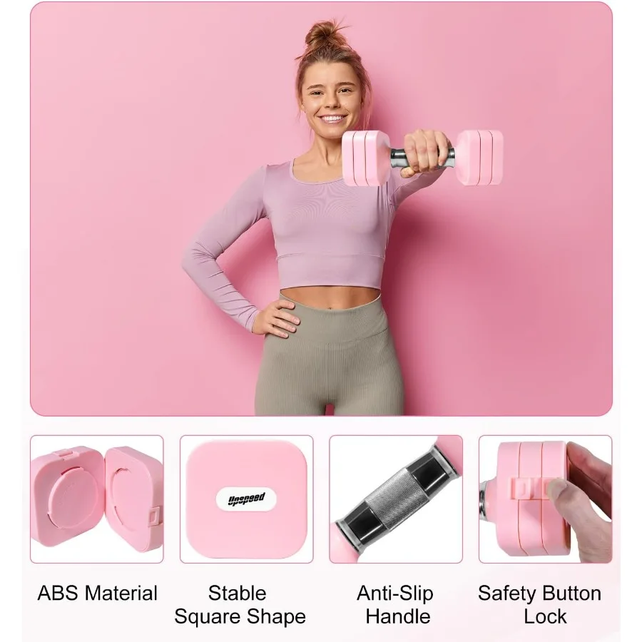 15LB 20LB 40LB 50LB مجموعة الدمبل القابلة للتعديل أوزان مجانية مجموعة الدمبل للنساء الرجال أوزان اليد مجموعات ضبط وزن الدمبل S #4