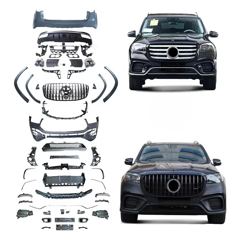 

X167 Bodykit для 2020 + Mercedes Benz GLS X167 GLS450 GLS500 GLS550 до GLS53 AMG Автомобильный бампер GLS Решетка автомобиля Комплект кузова