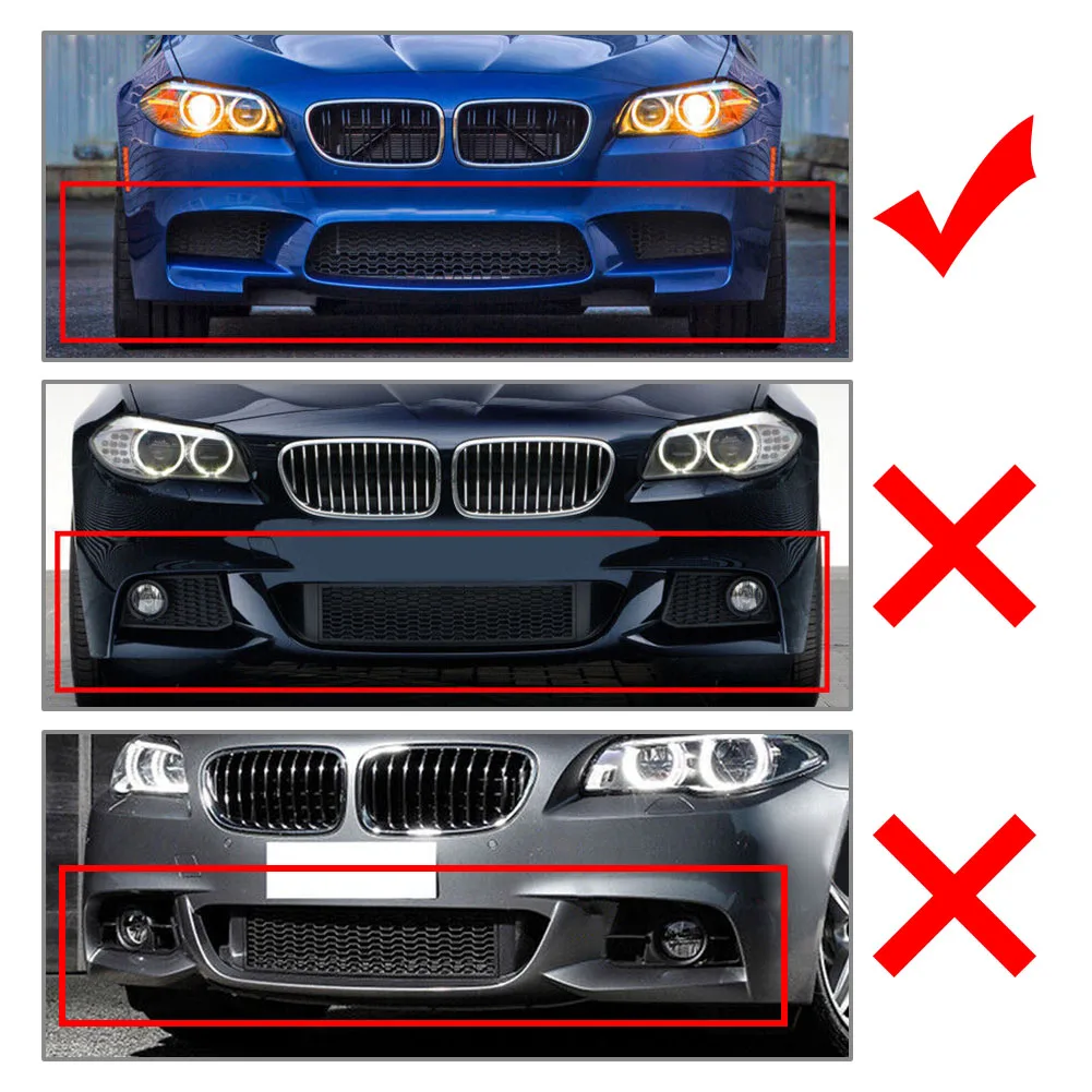 2PCS Car Front Side Corner Splitter Spoiler Lip Trim For BMW 5 Series F10 F11 M5 2011 2012 2013 2014 2015 2016 2017