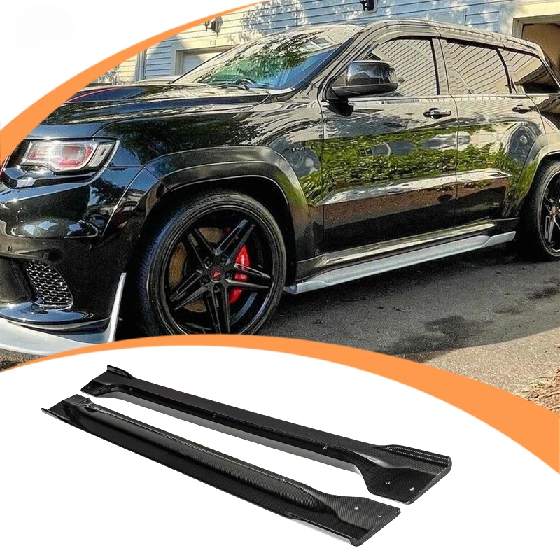 Honghang Stock Wholesale Bodykit ABS Carbon Fiber 2-stage Side Skirts for Jeep Grand Cherokee