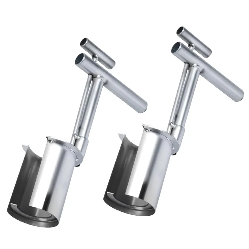 

RMWIN-2PCS Bulb Planter Tool,Plant And Fruit Tree Seedling Transplanter, Stainless Steel Seed Planting Tools Easy Transplanter