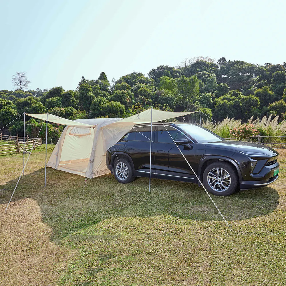 Customized Logo Large Space Family Trip Inflatable Vehicle Tailgate Rear Tents Tailgate Shade Awning SUV Car Tents For Camping