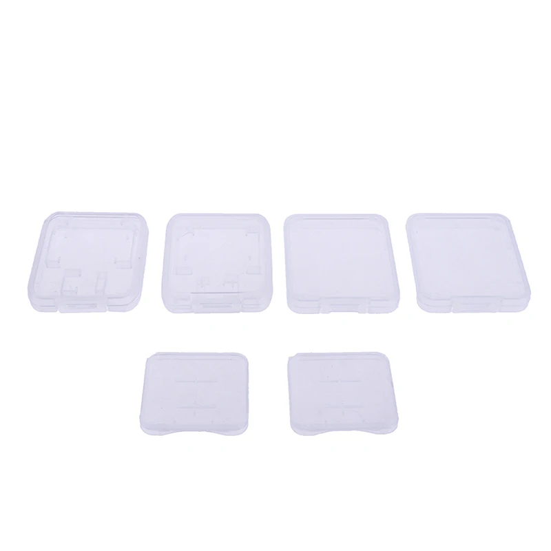 10Pcs Transparent SD TF CF Memory Card Storage Box Holder Box Protective Case Memory Card Clear Plastic Case