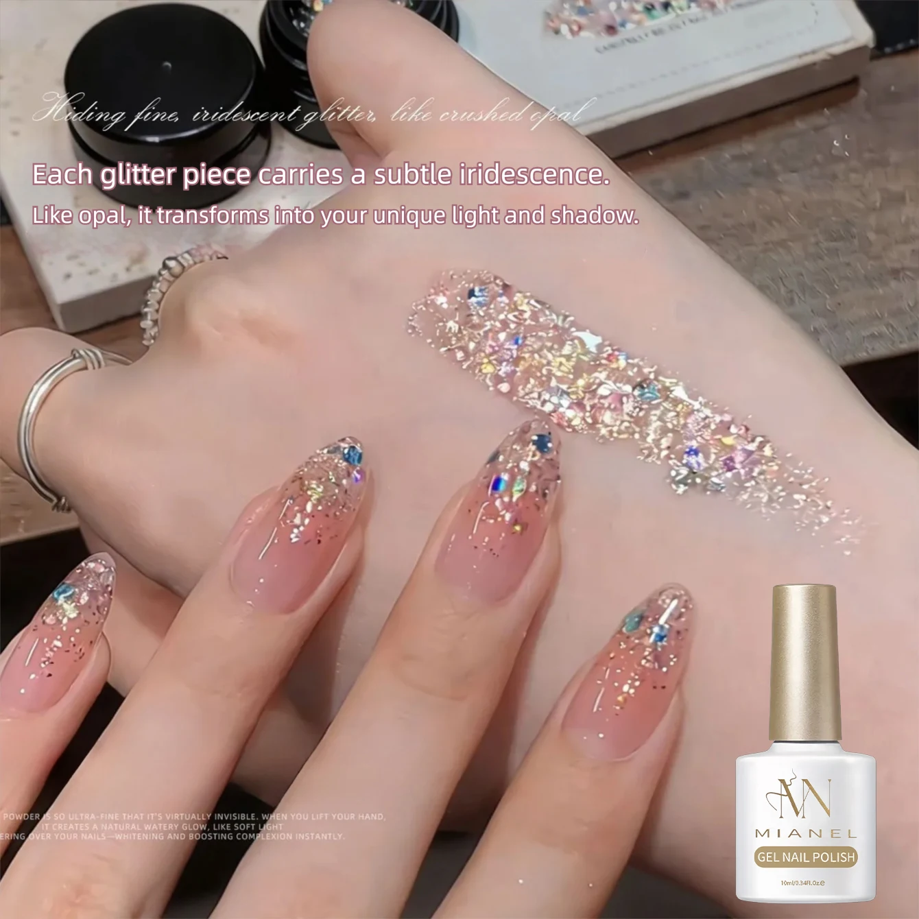 MIANEL シアーピンクスターリーグリッタージェルポリッシ - Nail Art Ombre Pink のレビューと価格