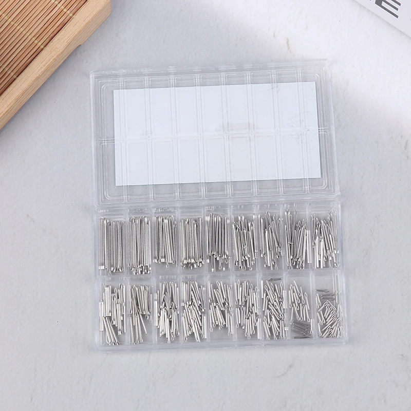 360Pcs/Box 6-23mm Watch Band Split Pins With Box Stainless Steel Watch Bracelet Strap Link Pins Cotter Bar Watch Repair Tools