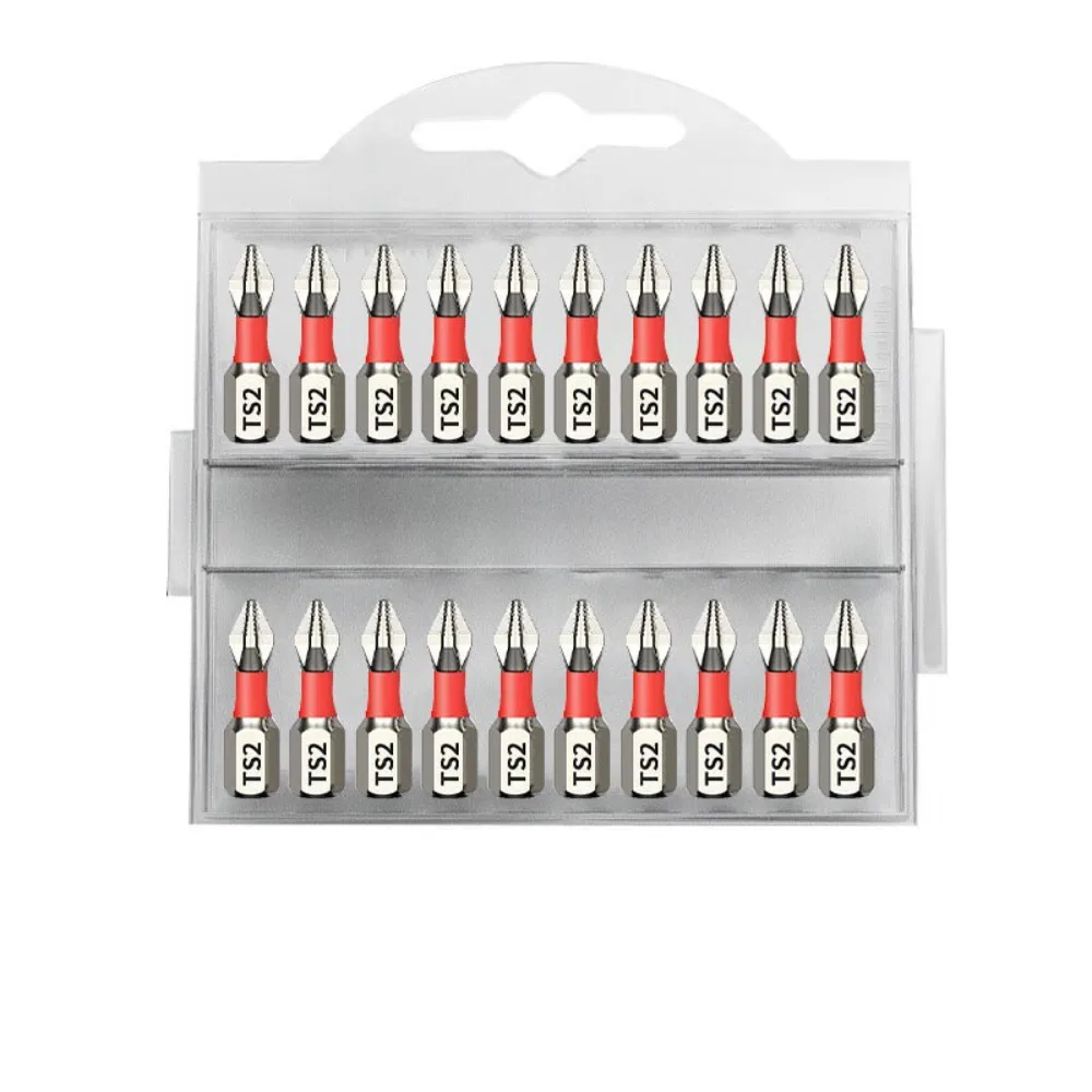 

6/10/20pcs Non-slip Magnetic Batch Head S2 Alloy Steel High Hardness Cross Screwdriver Head WaterProof Magnetic