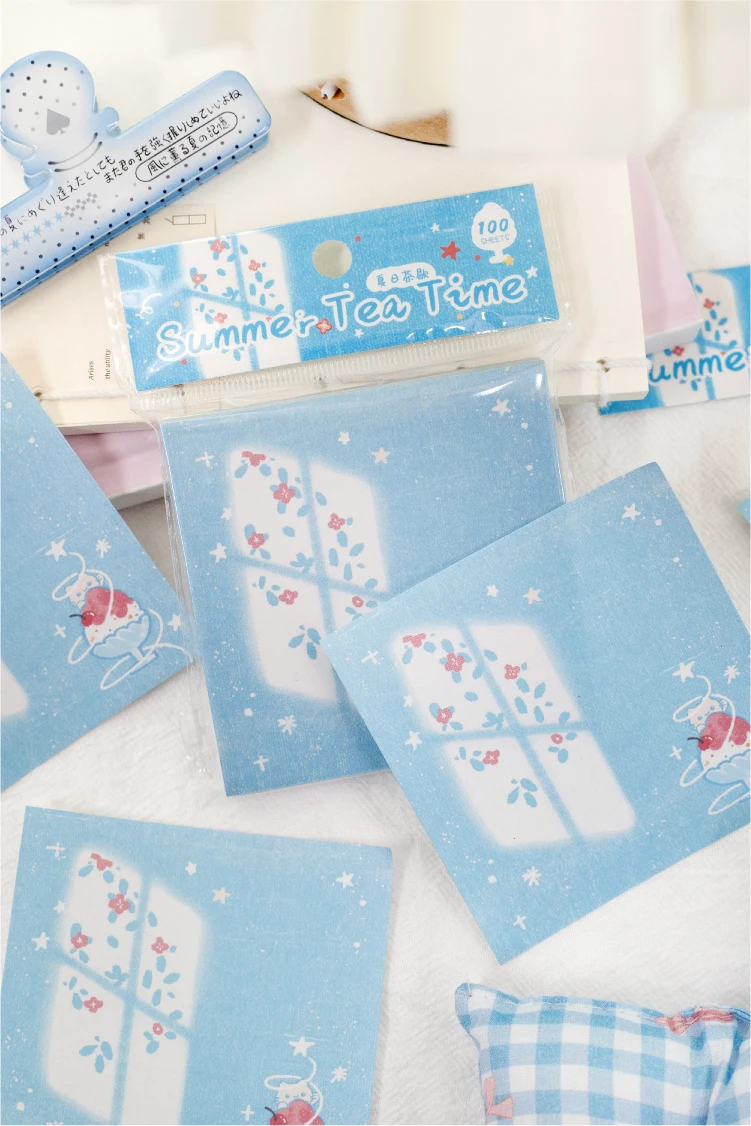 Journal GO 100 Blatt Kawaii-Themen-Notizblöcke, 100 Blatt Niedliche Illustrations-Notizpapiere zum Schreiben, Journaling, für Planer & Bastelarbeiten – Detail 10