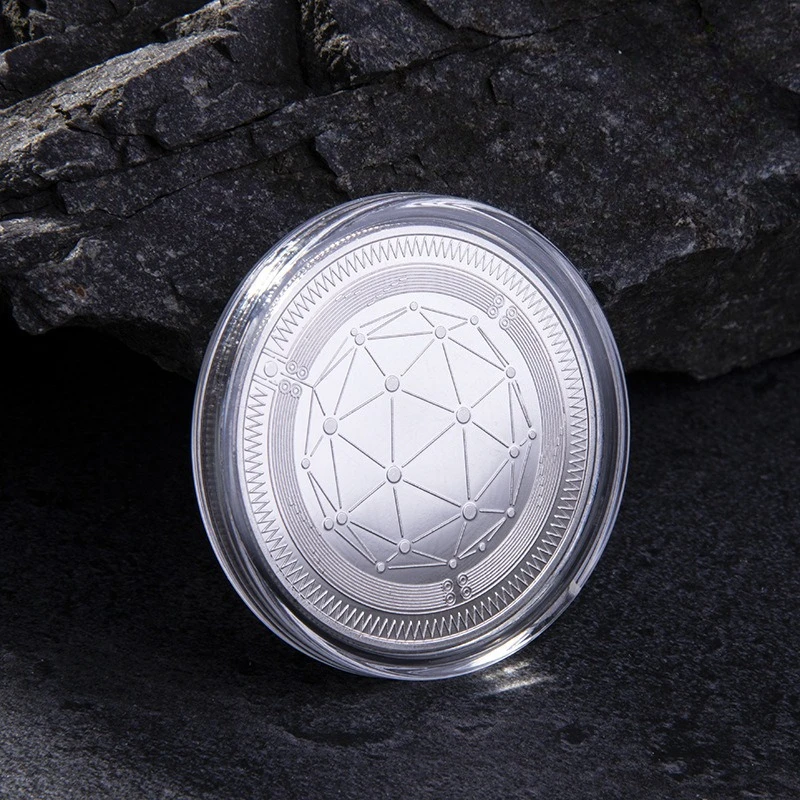 عملة تشفير ذهبية مطلية QTUM قابلة للجمع، عملات تذكارية مادية بيتكوين افتراضية