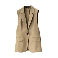 Gilet estivo da donna piumino gilet cappotto autunno Blazer inverno bottone Outwear vestito Cardigan giacche senza maniche femminili