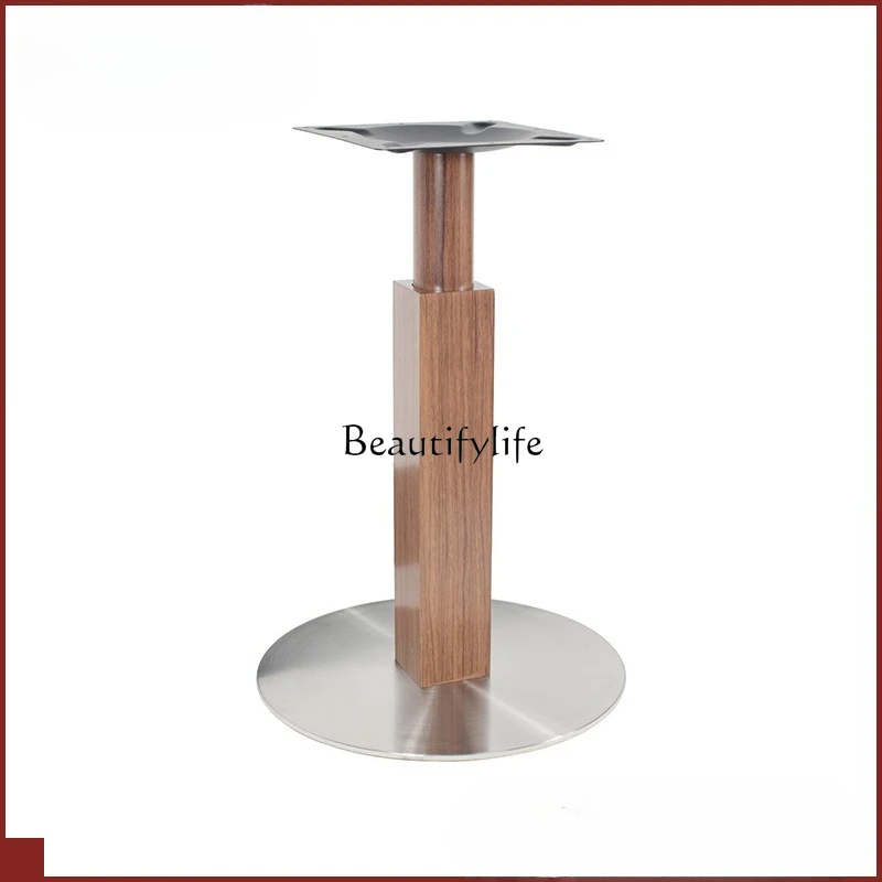 

New Chinese style stainless steel paint wood grain color table foot table rack