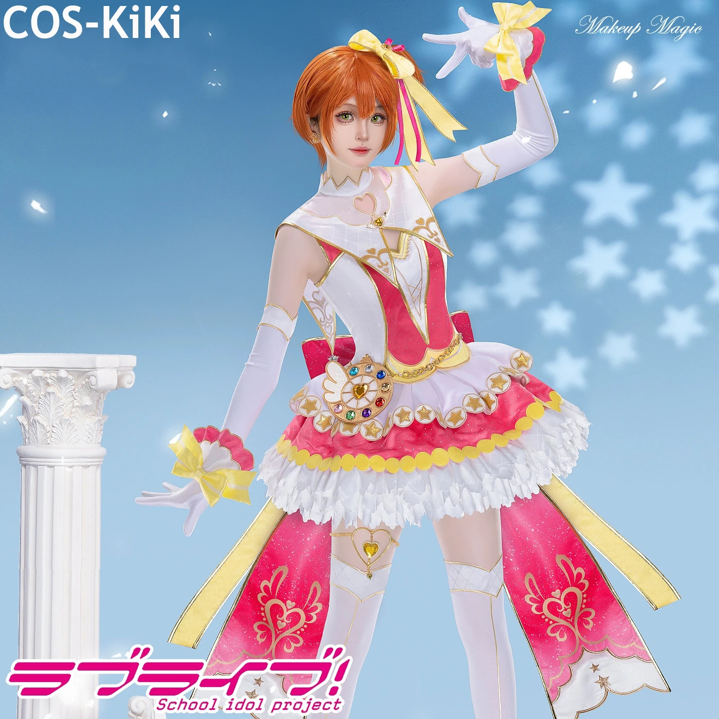 

COS-KiKi Anime Lovelive Hoshizora Rin Makeup Magic Awakening Game Suit Elegant Lovely Dress Cosplay Costume Halloween Outfit